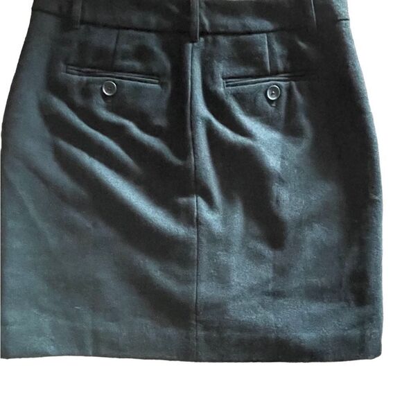 Eddie Bauer Forest green Mercer fit button front wool mini skirt lined sz 4 - Picture 2 of 6